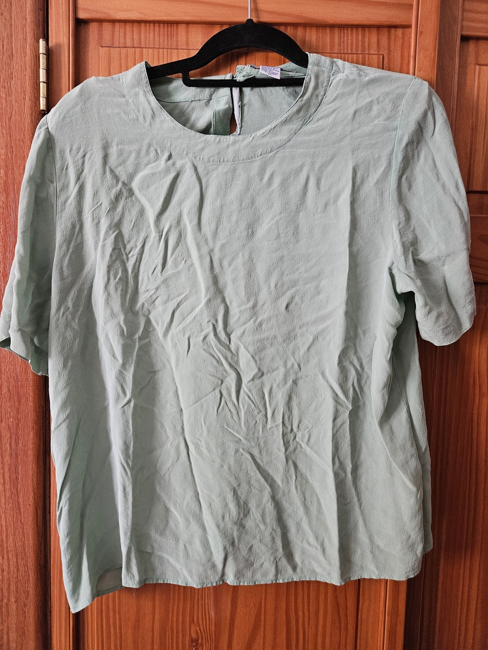 Anna And Frank Sage Green Silk Blouse